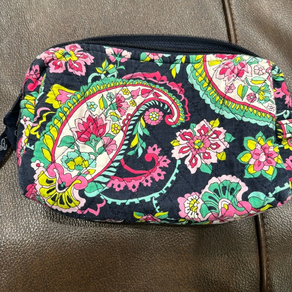 Vera Bradley Petal Paisley Zipper Cosmetic Bag